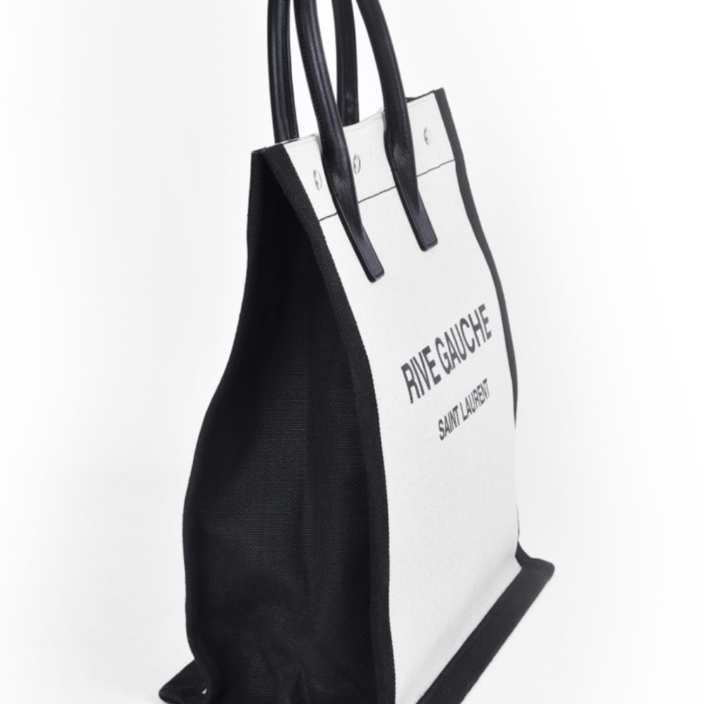 NWT Authentic YSL Saint Laurent Rive Gauche Tote Bag in Greggio Nero! MSRP $1990 - Picture 9 of 16
